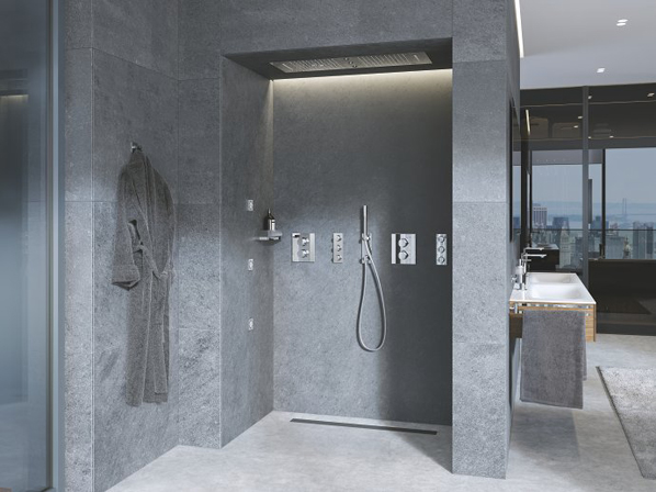 Grohe Rainshower heads provide a luxurious spa-like experience.