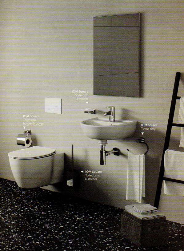 Accessories are designed to complement Ideal Standard suites and fittings.
