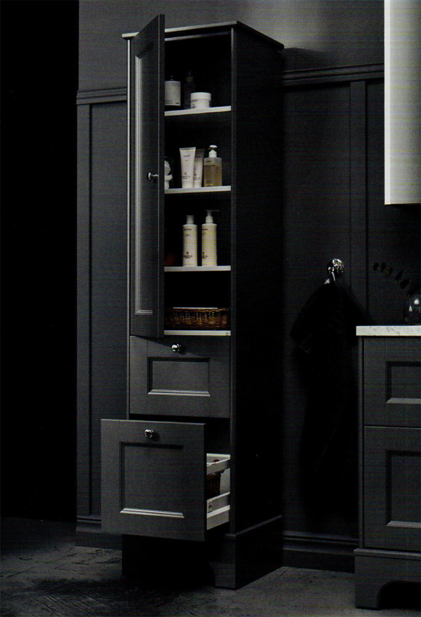 Miller mirror cabinets combine practical storage with Scandinavian design.
